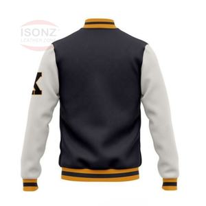 Veste de basket-ball unisexe personnalisée ISONZ, brodée, pour homme, sports d'hiver, varsity, poignets à revers, lettre, laine, séchage rapide - Product Image 3