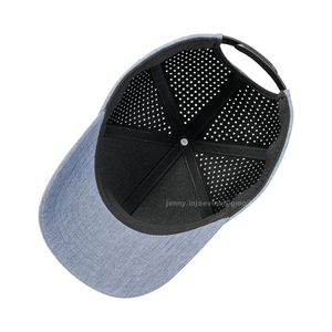 Chapeaux découpés au laser perforés légers ODM de haute qualité casquettes vierges de couleur unie personnalisées bord incurvé Baseball Gorras Golf Sport chapeaux - Product Image 5
