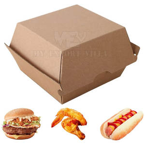 Caja de hamburguesas corrugada Logotipo personalizado y caja de hamburguesas de tamaño para venta en línea - Product Image 2