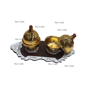 Juego de cuatro cuencos de frutas secas de tamaño y forma personalizados en servidor de nueces de color dorado de acero inoxidable a bajo precio - Product Image 5