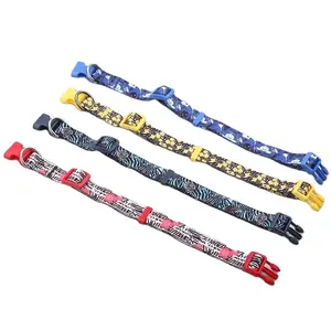 Collar de perro suave ajustable de la mejor calidad, accesorios con patrón personalizado para mascotas pequeñas, estampado de flores, patrones Multicolor - Product Image 1