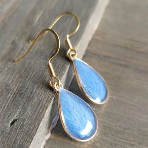 Resin Embroidery <b>Earrings</b> Handmade Stainless Steel Fashion Jewelry for Women Girls Classic Wedding Look High Quality - Product Image 1