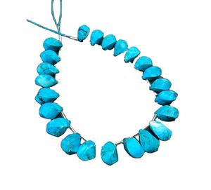 Venta al por mayor 2020 Fabricante 1 Strand Turquoise Gemstone 23-Piece Twisted Shape Beads Alta calidad - Product Image 1