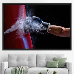 Printed Canvas Art: Tempered Glass Man Cave Wall Decor,BLACK <b>FRAMED</b> CANVAS - Product Image 1