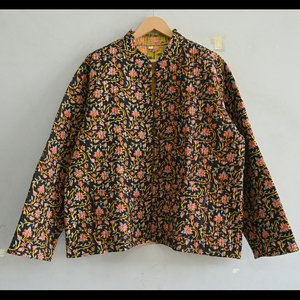Chaqueta de Algodón Estampada de Invierno para Mujer, Reversible, Ecológica, con Decoración de Botones, Estilo Boho Tejido - Product Image 2