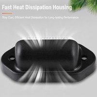 Feu de plaque d'immatriculation à 6 LED, feu de position latéral arrière, 12V, blanc, ABS électroplaqué, feu d'avertissement arrière pour camion, remorque, poids lourd