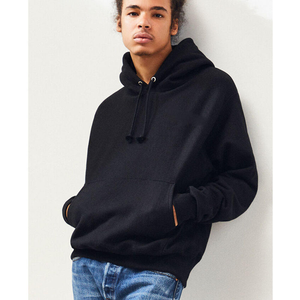 Pull à capuche d'hiver pour homme, doublé, en coton noir, imprimé, épais et ample, chemise à capuche - Product Image 1