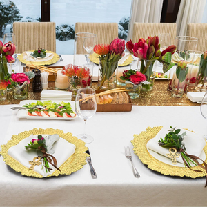 Assiettes de chargeur Flora Design Table Assiettes décoratives parfaites pour un usage quotidien ou des occasions spéciales Assiettes formelles - Product Image 5