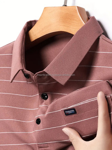 เสื้อโปโลเล่นกอล์ฟของผู้ชายเสื้อโปโลผ้าฝ้ายสีขาวคอวีแห้งเร็วเสื้อโปโลสำหรับผู้ชาย - Product Image 6