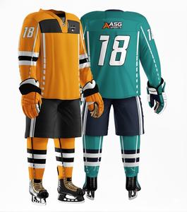 Maillots de hockey sur glace pour hommes de qualité supérieure - 100% polyester, impression personnalisée, logo sur le devant, tissu respirant, service OEM pour les clubs américains - Product Image 2