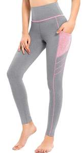 Mallas de gimnasio de cintura alta con logotipo personalizado, pantalones de correr sin costuras con cordón para mujer, pantalones de yoga informales de cintura alta - Product Image 6