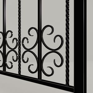 รางเหล็กกั้นระเบียง/ราวบันไดเหล็กประดับ/ราวบันไดเหล็กกลางแจ้งสำหรับระเบียงดีไซน์แบบโบราณที่ทันสมัย - Product Image 3