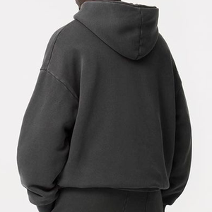 Sudadera con capucha de algodón 100% de secado rápido de alta calidad del fabricante para hombre, diseño liso supersuave grueso, logotipo personalizado OEM impreso - Product Image 4