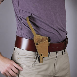 Étui de transport en nylon personnalisable à accès rapide en cuir véritable, conception tactique universelle, sécurité confortable. - Product Image 3