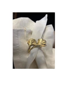 Decorative metal napkin <b>ring</b> <b>holder</b> for wedding party dining table with intricate floral inspired design - Product Image 6