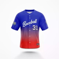 Jersey Baseball Custom Pria Hitam Putih Bergaris Lengan Pendek Menyerap Keringat Bernapas Cepat Kering 100% Poliester V-neck