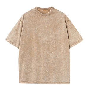 Vêtements pour hommes t-shirts oversize séchage rapide t-shirts délavés à l'acide en coton épais logo personnalisé t-shirt vintage respirant - Product Image 3