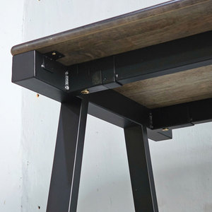 Aconcept HBAC026 160x60cm <b>Solid</b> <b>Wood</b> <b>Desk</b> with Iron Legs Minimalist Contemporary Design Durable for Office or Bedroom Use - Product Image 6