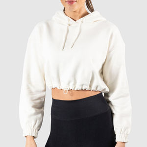 Ropa de invierno 2025 para mujer, Top corto suave, sudaderas con capucha, Top corto informal de algodón de manga larga, sudaderas con capucha para mujer - Product Image 1