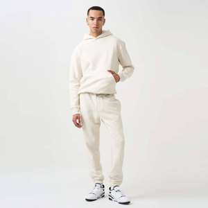 Survêtement léger en coton 100% à capuche vintage pour hommes couleur unie grande taille saison d'hiver écologique fabriqué au Pakistan - Product Image 4