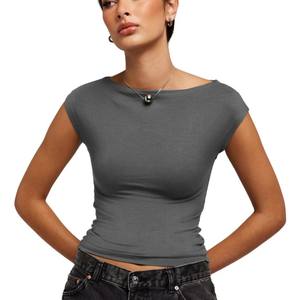 Women Compression Summer <b>Sleeveless</b> Soft Elastic Cotton Fitness T Shirt - Product Image 5