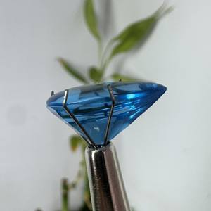 Pan Shape Buff Top Topacio azul suizo natural para hacer collar de anillo 13*18mm tamaño todos los tamaños disponibles - Product Image 2