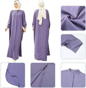 Abaya à prix raisonnable, en matériau hautement durable, vêtements traditionnels, vêtements décontractés pour femmes musulmanes, abayas compatibles avec le hijab - Product Image 3