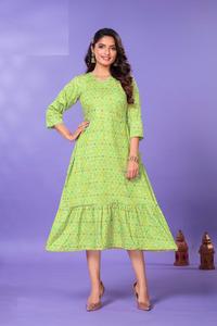 Túnica de rayón puro aprobada por Liva, estilo largo Kurti, ropa india y pakistaní, diseño impreso de calidad fina - Product Image 6