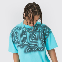 T-shirt imprimé surdimensionné pour homme, coupe décontractée, 100 % coton respirant 180 g, design graphique, manches longues