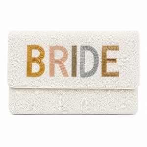 Pochette de Soirée Mariage de Luxe Faite à la Main Personnalisée pour Mariée, Sac à Main Perlé avec Nom Personnalisé, Sac à Perles pour Femme, Vente en Gros OEM ODM - Product Image 3