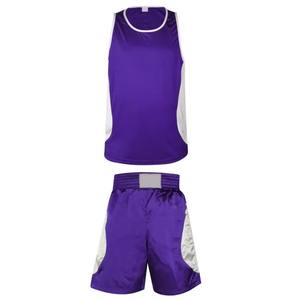 Uniforme de boxe personnalisé professionnel pour les activités de compétition, couleur personnalisée sur le devant, polyester/coton de haute qualité, unisexe adulte - Product Image 5