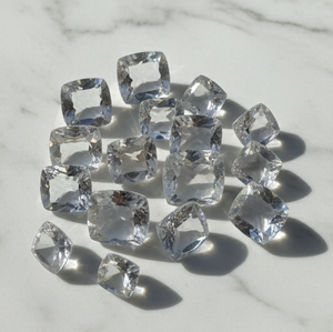 Natural <b>White</b> Faceted Quartz <b>Cushion</b> Cut Loose Gemstones For Professional Jewelry Manufacturing Wholesale Factory Export Supply - Product Image 3