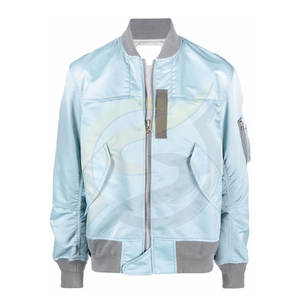 Chaqueta Bomber de Lona Satinada de Moda con Cuello Alto, Diseño Cortavientos con Capucha para Hombre, de Alta Calidad - Product Image 2