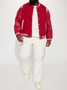 Chaqueta impermeable a la moda para hombre, de secado rápido, informal, personalizada, de lana, poliéster, diseño universitario, manga larga, de talla grande para invierno - Product Image 5