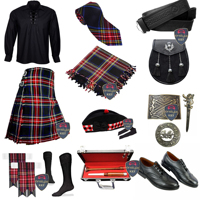 Ensemble complet de kilt écossais personnalisé ONSTYLE SPORTS pour homme, tenue des Highlands, chemise à carreaux, chaussures en acrylique et laine, durable