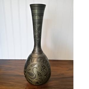 Vase à fleurs arabe marocain peint à la main moderne en laiton Style floral incroyable ou Vase à fleurs de luxe conçu - Product Image 5