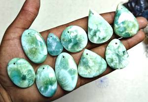 2025 pierre hémimorphite de haute qualité pierres précieuses en vrac perceuse gratuite cristal Cabochon fabrication de bijoux fantaisie poire offre de Lot en gros - Product Image 5