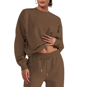 Haute qualité Jogging survêtement deux pièces ensembles polaire femmes survêtement 2 pièces ensemble femmes haute durable entraînement mode - Product Image 1