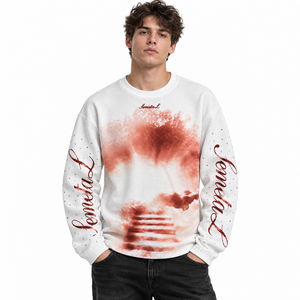 Custom Mens Waffle Thermal <b>Long</b> <b>Sleeve</b> Shirt <b>White</b> Graphic Print Rhinestone Streetwear Tops Wholesale Clothing Manufacturer Bulk - Product Image 5