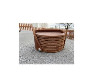 Handmade Leather coaster with <b>Kitchen</b> <b>Accessories</b> Table Top Use Coaster Holder and Handmade Use at Best Price - Product Image 4