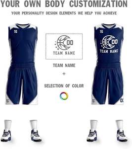 Nouveauté 2024, uniforme de basket-ball sur mesure, design imprimé de haute qualité, taille plus, ensembles respirants en vente - Product Image 3