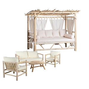 ชุดโซฟากลางแจ้งดีไซน์ศาลาไม้สักสาขาธรรมชาติเฟอร์นิเจอร์สวนสไตล์ส่งออกจากผู้ผลิตอินโดนีเซีย - Product Image 2