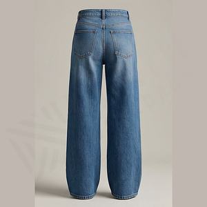 กางเกงยีนส์ผู้ชายทรงวินเทจ ล้างสีแบบวินเทจ ขากว้าง ทรงหลวม สไตล์อเมริกัน ลำลอง ทรงตรง กางเกงขายาวผู้ชาย สินค้ามาใหม่ สีสั่งทำได้ - Product Image 2