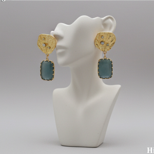 Elegant <b>Antique</b> High <b>Gold</b> Earrings Traditional Indian Handmade Ethnic <b>Jewellery</b> Perfect for Weddings, Festivals and Party Wear - Product Image 2