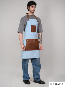 ผ้ากันเปื้อนสำหรับเชฟทำอาหารทำจากผ้าใบหนังสำหรับผู้หญิงและผู้ชายสำหรับใช้ในครัวเรือนออกแบบได้ตามต้องการ - Product Image 2