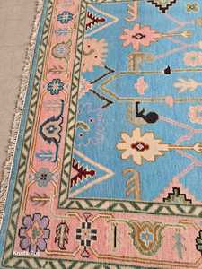 พรมขนสัตว์สีชมพูสีฟ้า8x10ห้องนั่งเล่นโบราณสีสันสดใสขนาด6x9 10X14 9x12 12x15 - Product Image 5