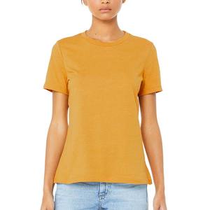 Camiseta Clásica de Cuello Redondo para Mujer Bella Canvas, Jersey Holgado de Alta Calidad, Algodón, Rayón, Poliéster, Estampada, Manga Corta - Product Image 4