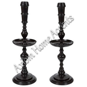 Juego de portavelas de aluminio exclusivo hecho a mano, respetuoso con el medio ambiente, Chic Axiom, acentos para el hogar, elegante mesa de comedor, mármol cónico decorativo - Product Image 5