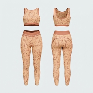 Service OEM – Nouveaux ensembles de yoga 4 pièces pour femmes, couleurs unies, haute qualité, respirants, extensibles dans quatre directions – Ventes flash - Product Image 6