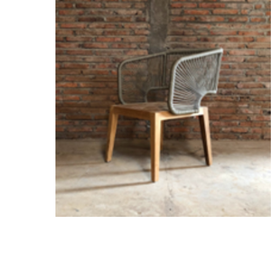 Gran oferta, silla de jardín para balcón al aire libre de madera de teca moderna, sillas de jardín tejidas con cuerda resistente a los rayos UV - Product Image 4